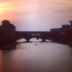 Pontevecchio at Sunset.  Florence